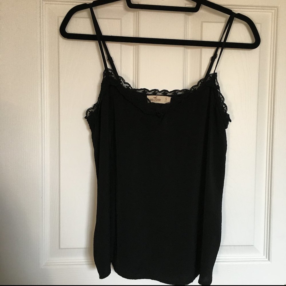 Black Lace Neck Tank